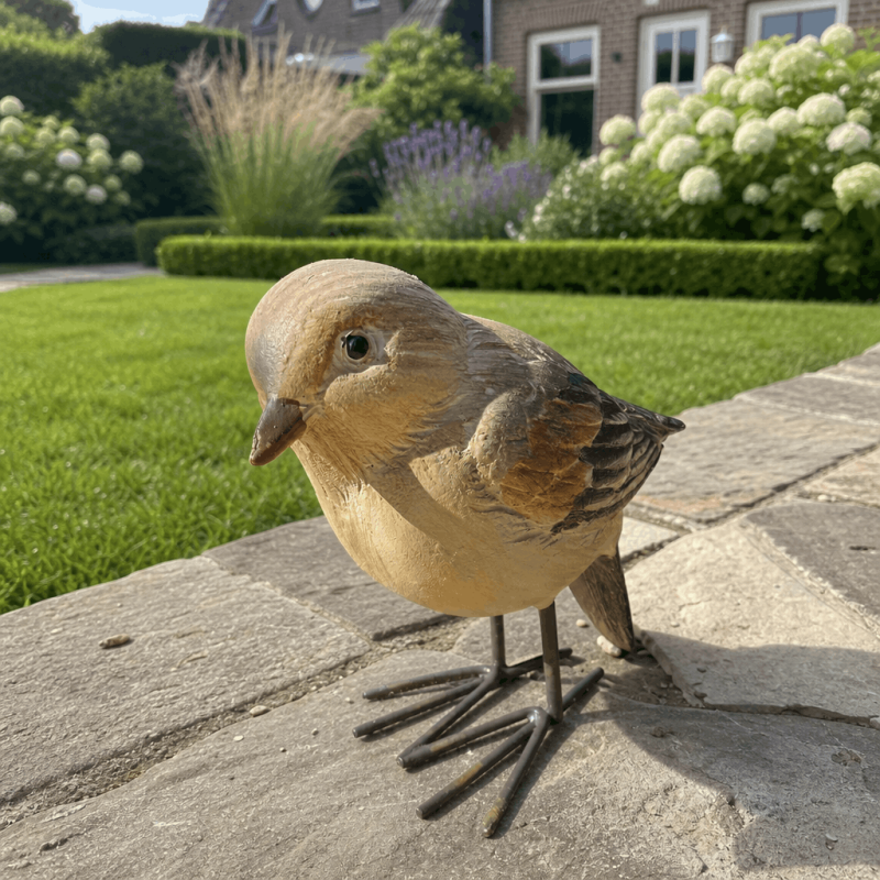 Petit oiseau décoratif en résine à poser