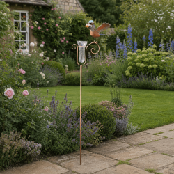 Decorative diving aviator crow rain gauge, H 140 cm