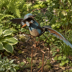 Mobile de jardin oiseau aviateur à balancier – ailes mobiles