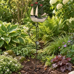 Mobile de jardin voilier à balancier en métal – H 144 cm