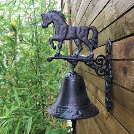 Cast-iron horse doorbell
