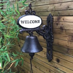 welcome cast iron welcome door bell