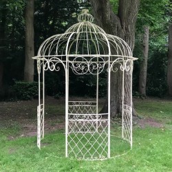 Gloriette gazebo pergolas garden belvedere iron vanilla full view