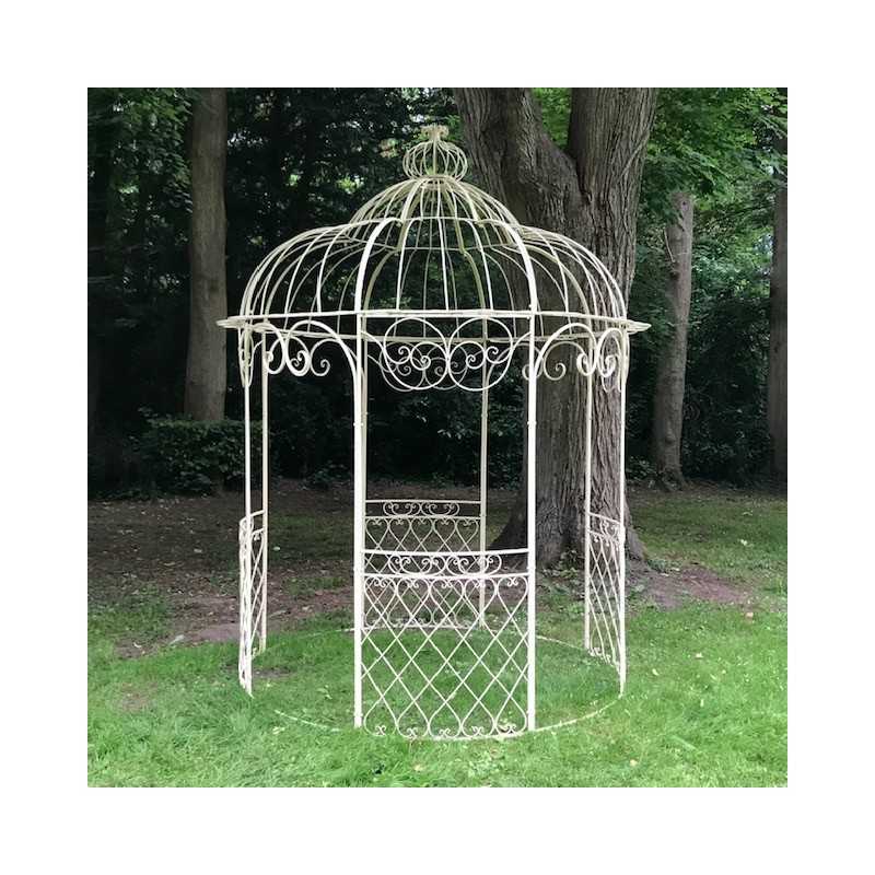 Gloriette gazebo pergolas garden belvedere iron vanilla full view