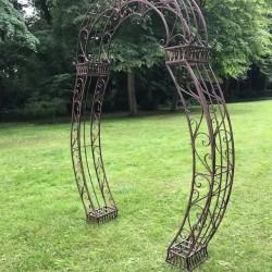 Rose arch viewed from the side
