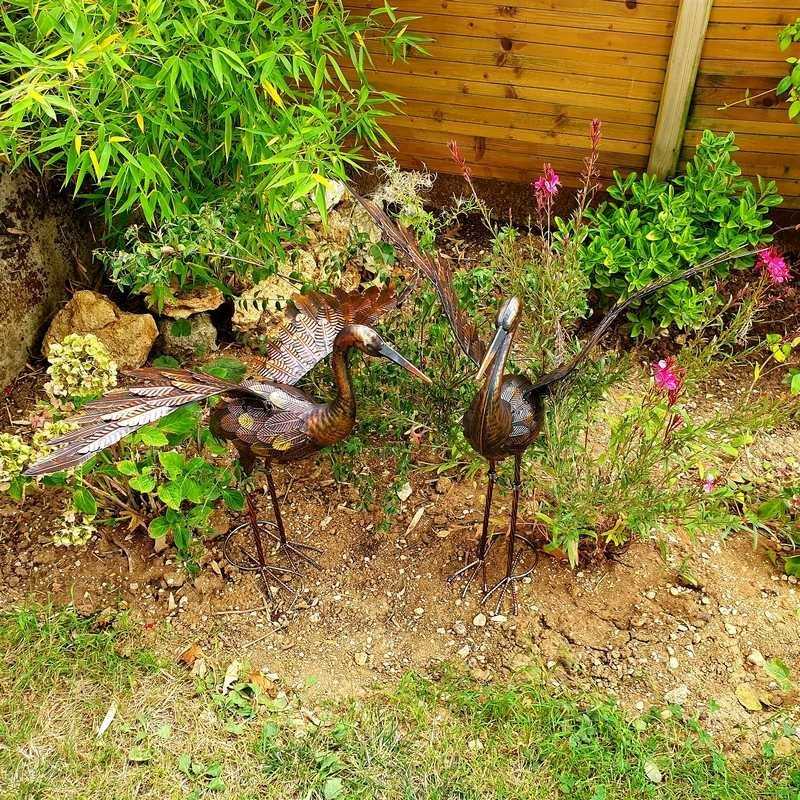 Small bronze pair of cranes €135.00 LEZARD DU JARDIN