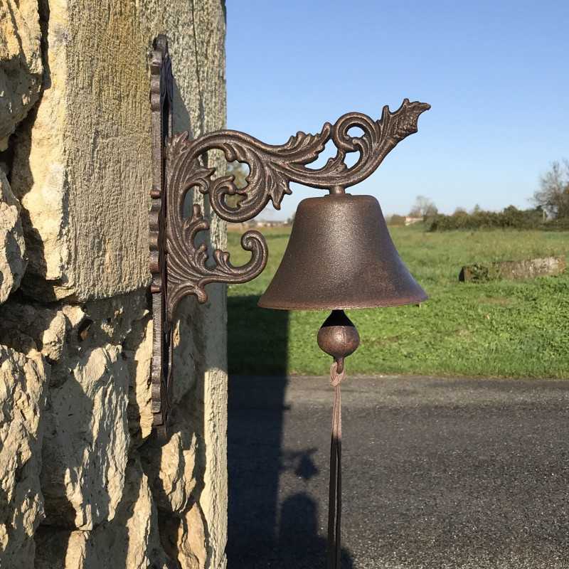 Large Cast Iron Door Bell H 34cm Arabesque Design