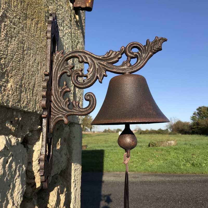 Large Cast Iron Door Bell H 34cm Arabesque Design