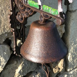 Large Cast-Iron Door Bell, H 45 cm, Horse Design