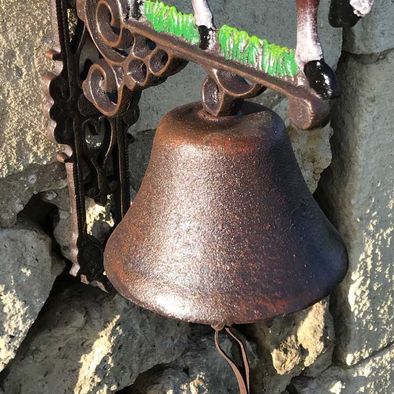 Large Cast-Iron Door Bell, H 45 cm, Horse Design