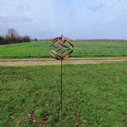 metal garden windmill full view