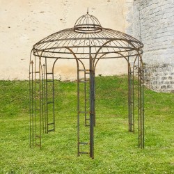 Large Gloriette Pavilion Belvedere in Iron and Cast Iron 270 cm