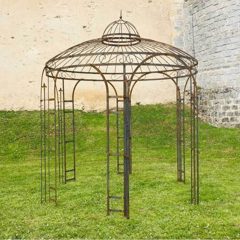 Large Gloriette Pavilion Belvedere in Iron and Cast Iron 270 cm