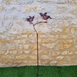 Lovely rain-measuring instrument to stake into the ground, decorative rain gauge, full view