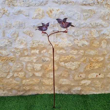 Lovely rain-measuring instrument to stake into the ground, decorative rain gauge, full view