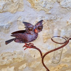 Charming Decorative Rain Gauge Spike – Stylish Outdoor Rain Measurement Instrument