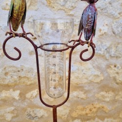 Graduated 129 cm crow rain gauge garden decoration
