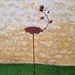 Bird Feeder and Bath on Stake Plant Support H 146cm Full View