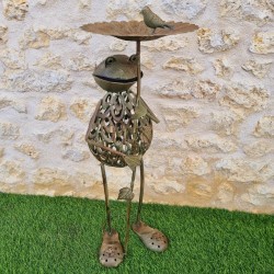 Cast Iron Frog Bird Bath