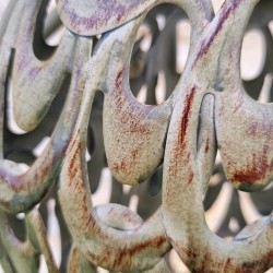Cast Iron Frog Bird Bath with Patina Finish View