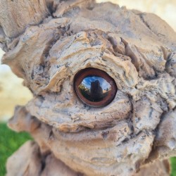 Wood-Effect Resin Rabbit