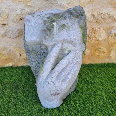 Pot style ancien forme visage vieillit