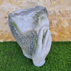 Pot style ancien forme visage vieillit