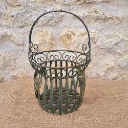 Yellow/green iron basket €22.90 LEZARD DU JARDIN
