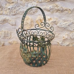 Yellow/Green Iron Basket