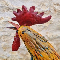 Very Colorful Iron Rooster H57cm