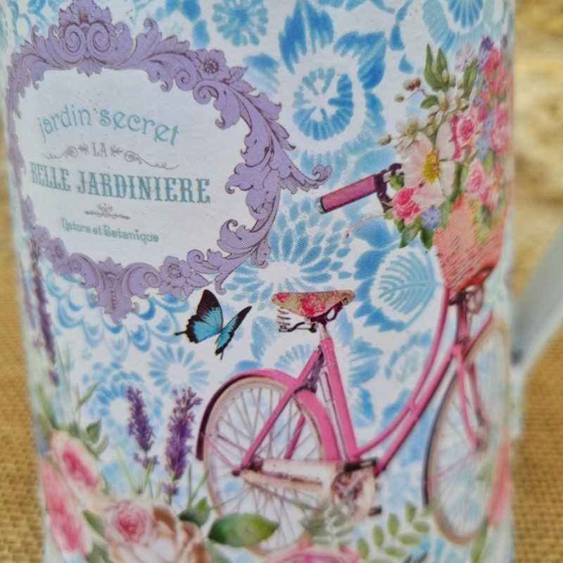 Decorative jug in vintage style with bicycle and pastel-coloured flowers €18.90 LEZARD DU JARDIN