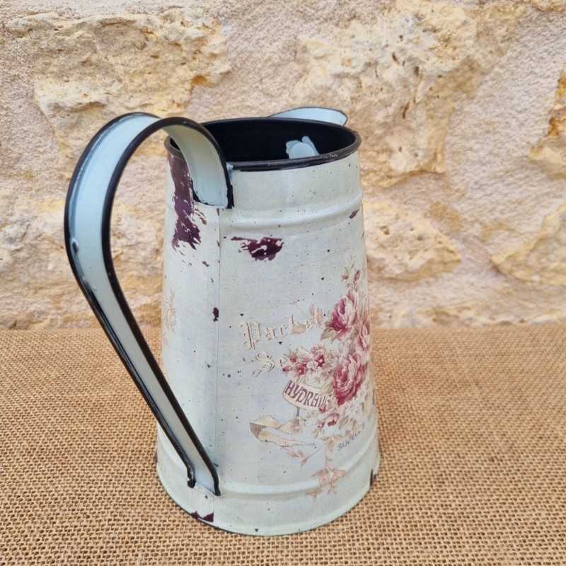 Decorative Vintage-Style Pitcher with Floral Motifs