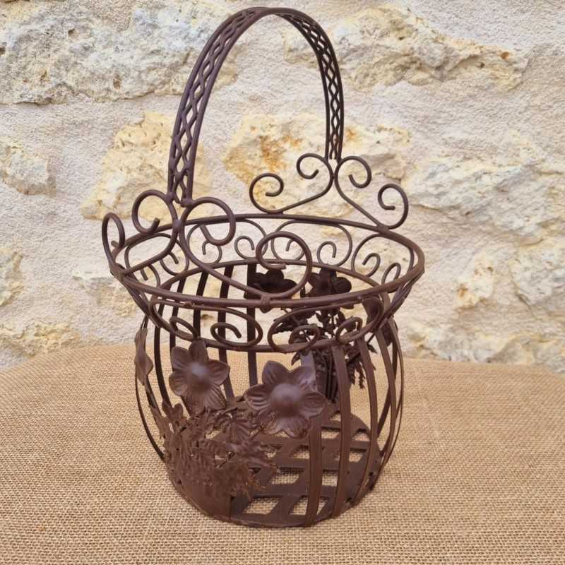 Brown iron basket