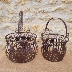 Brown iron basket