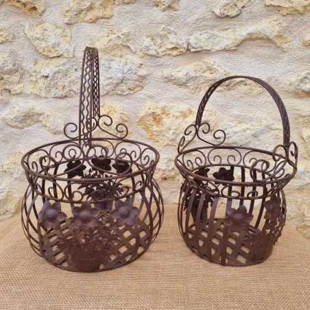 Brown iron basket