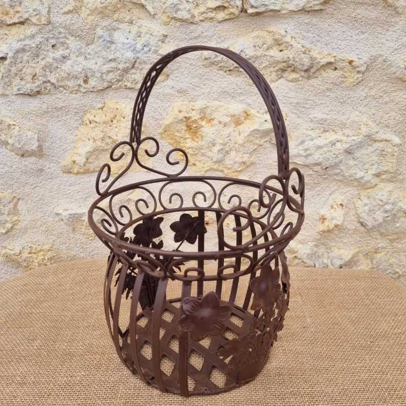 Brown iron basket