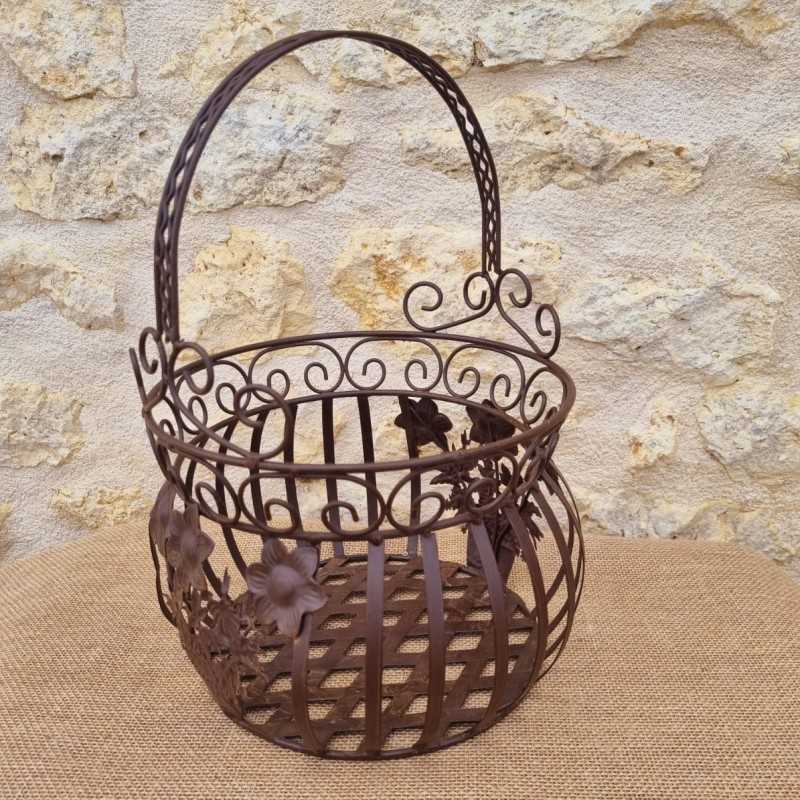 Brown iron basket