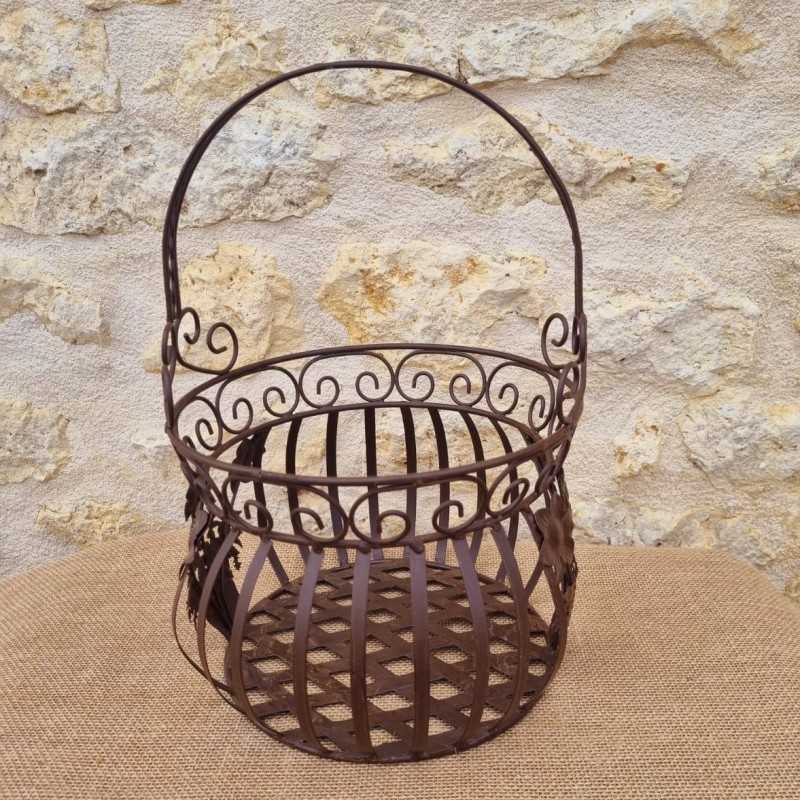 Brown iron basket