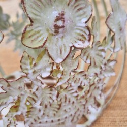 Beige and brown green iron basket