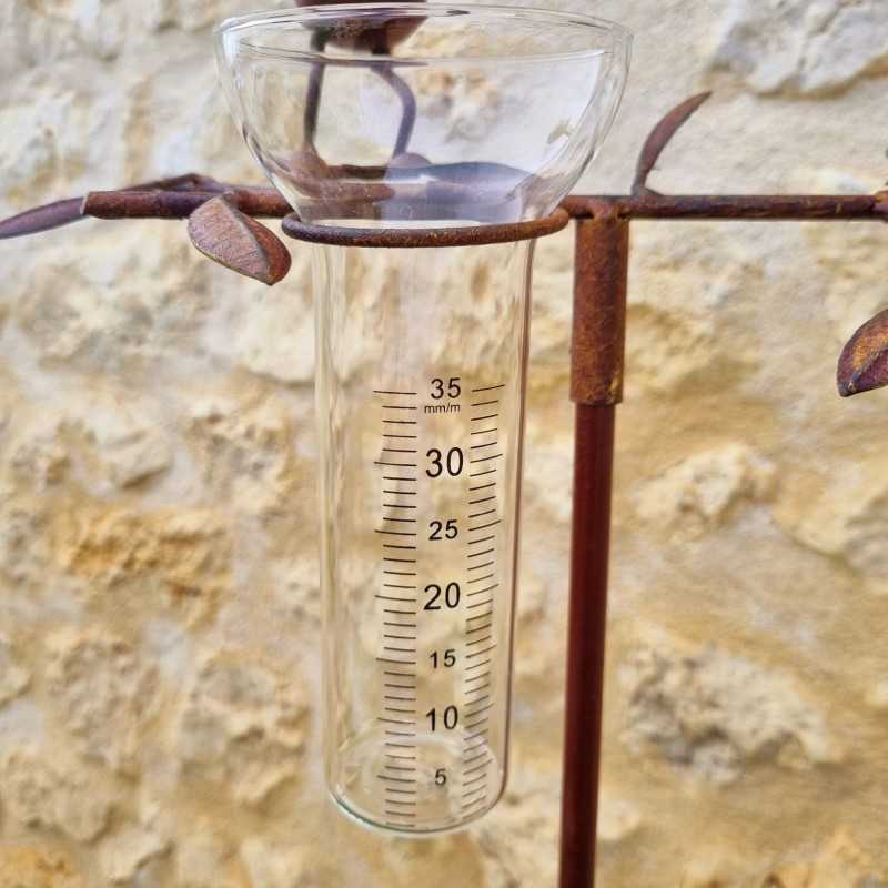 Metal cat and mouse rain gauge H117 cm | Garden Lizard.