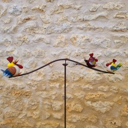 Garden Mobile Stake with Chicken Motif Height 130 cm