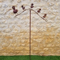 Decorative garden spike, mobile, iron bird family balance 39.90 € LEZARD DU JARDIN