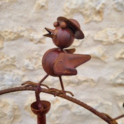 Decorative garden spike, mobile, iron bird family balance 39.90 € LEZARD DU JARDIN