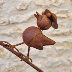 Decorative garden spike, mobile, iron bird family balance 39.90 € LEZARD DU JARDIN