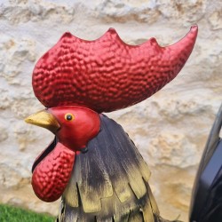 Iron Rooster in Two Sizes, Available in Gold, Black, and Red
