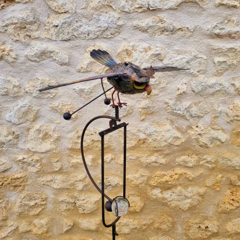 Mobile de jardin en fer motif chouette, tuteur équilibré hauteur 140 cm 45,90 € LEZARD DU JARDIN