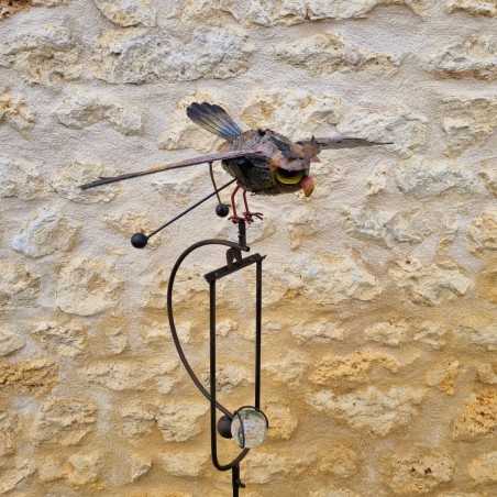Mobile de jardin en fer motif chouette, tuteur équilibré hauteur 140 cm 45,90 € LEZARD DU JARDIN