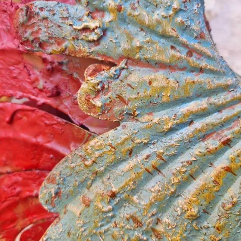 Red and Blue Iron Rooster