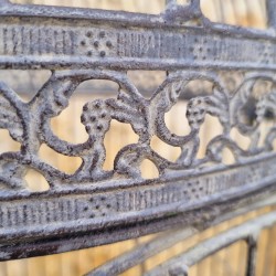 Aviary Cage in Antique-Style Grey Metal