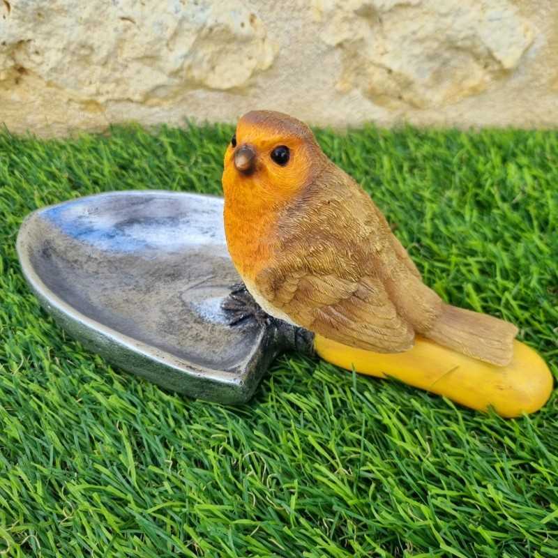 Resin Bird Feeder and Waterer Shaped Like a Garden Trowel